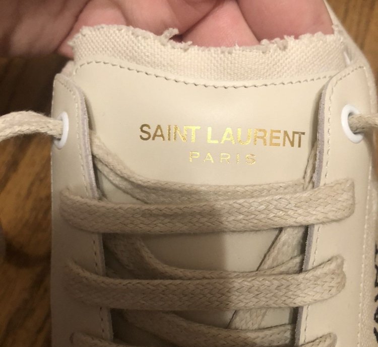 Saint Laurent Distressed Court Low-top Sneaker