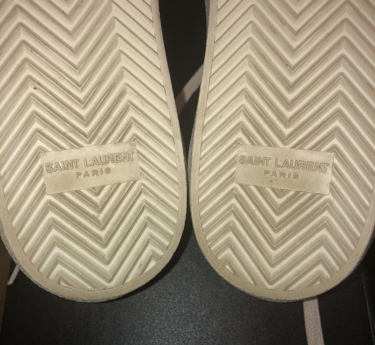 Saint Laurent Distressed Court Low-top Sneaker