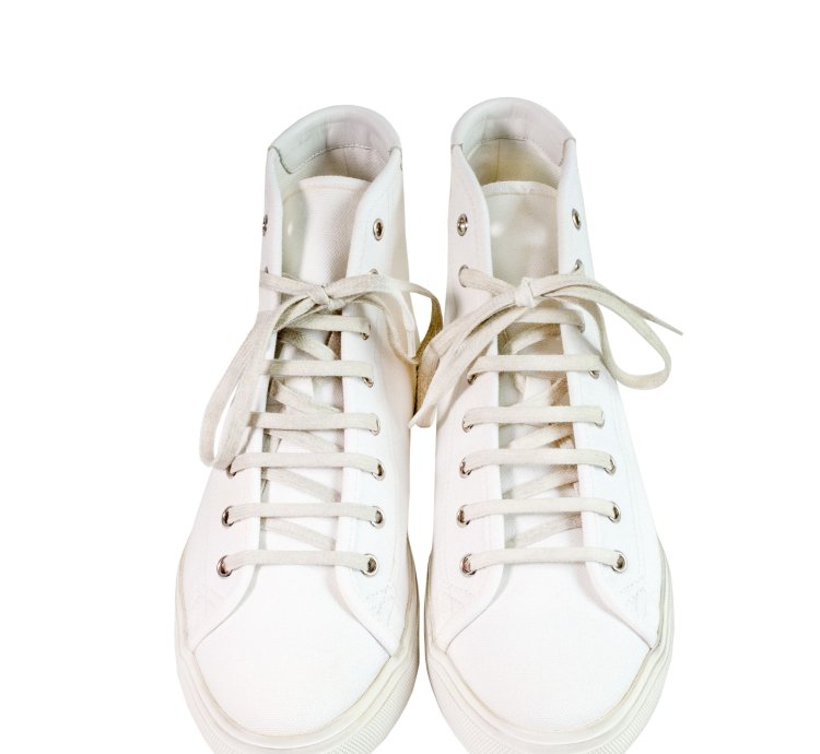 Saint Laurent Hi-top White Malibu Sneakers Size 8 Us