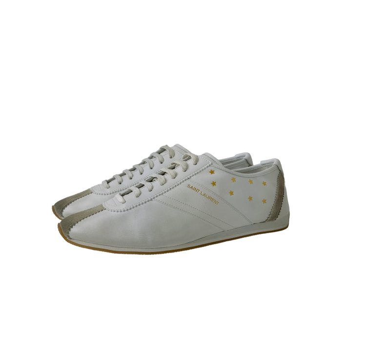 Saint Laurent Jay Low Top White Leather Sneakers