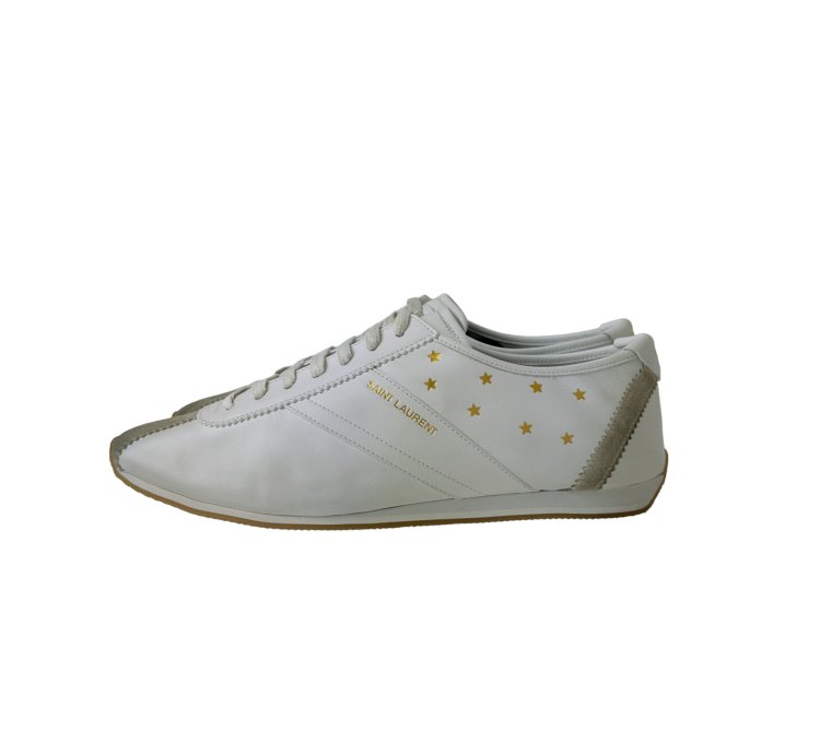Saint Laurent Jay Low Top White Leather Sneakers