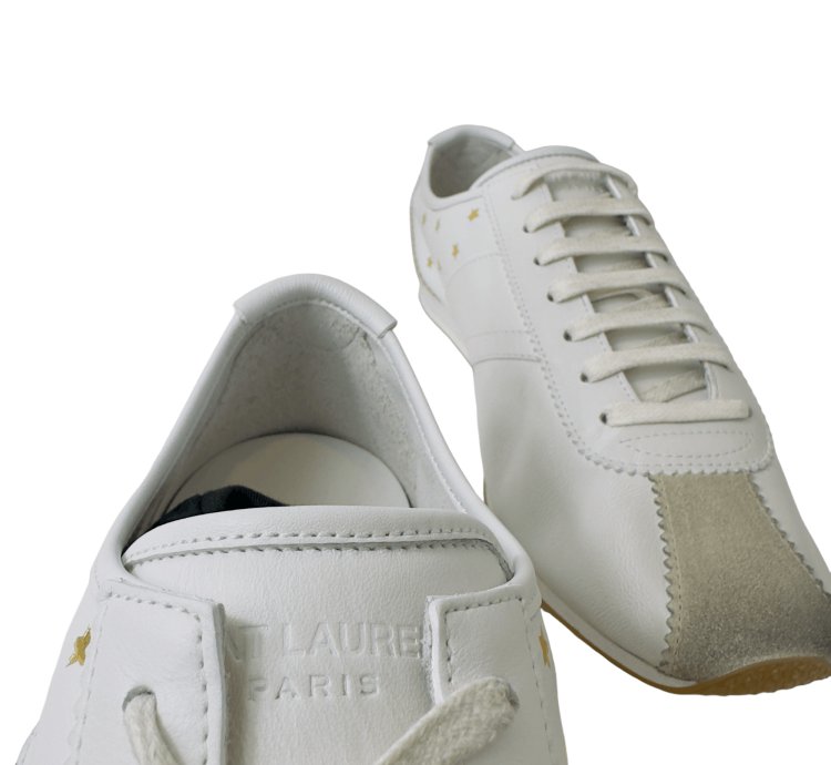 Saint Laurent Jay Low Top White Leather Sneakers