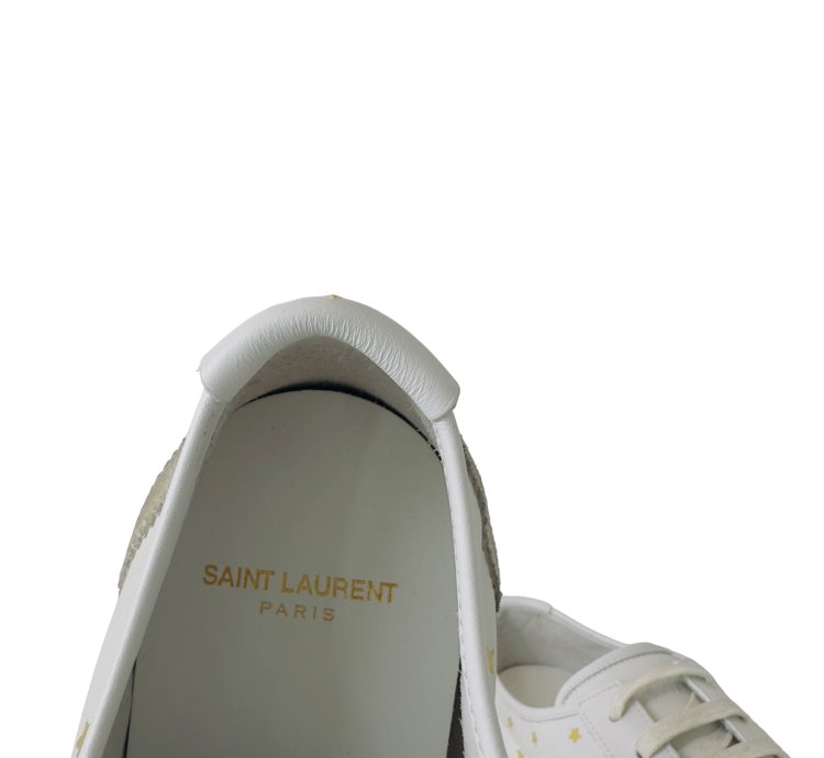 Saint Laurent Jay Low Top White Leather Sneakers