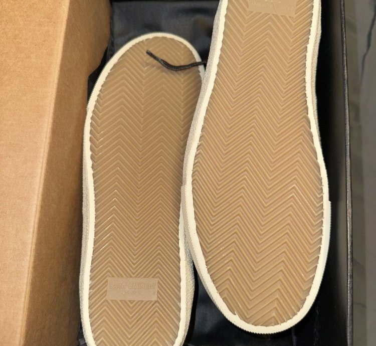 Saint Laurent Lather Studded Vans Brand New Size 10