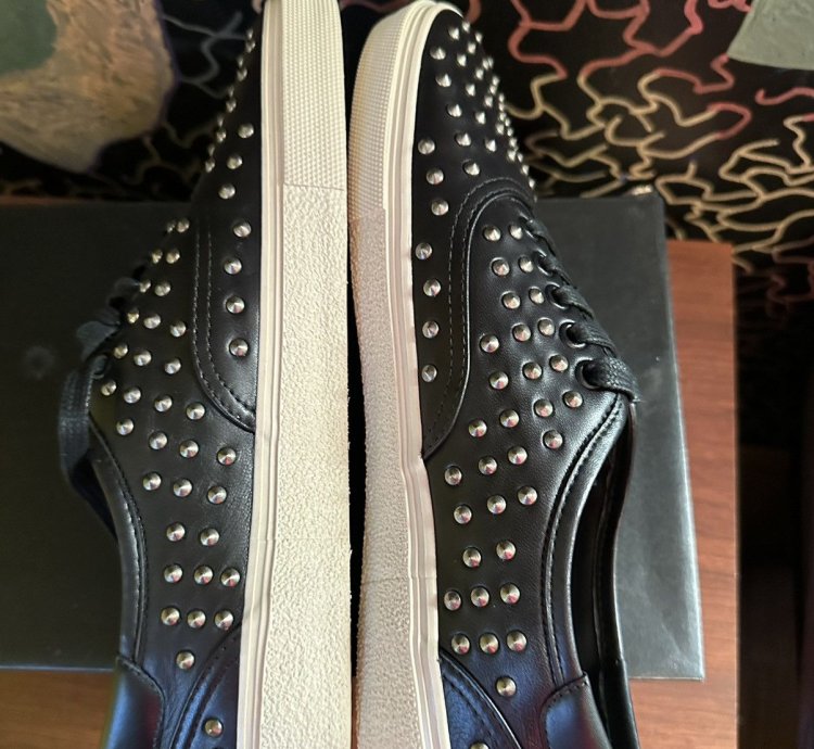 Saint Laurent Lather Studded Vans Brand New Size 10