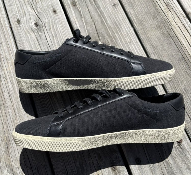 Saint Laurent Low Top Classic Embroidered Logo Sneakers