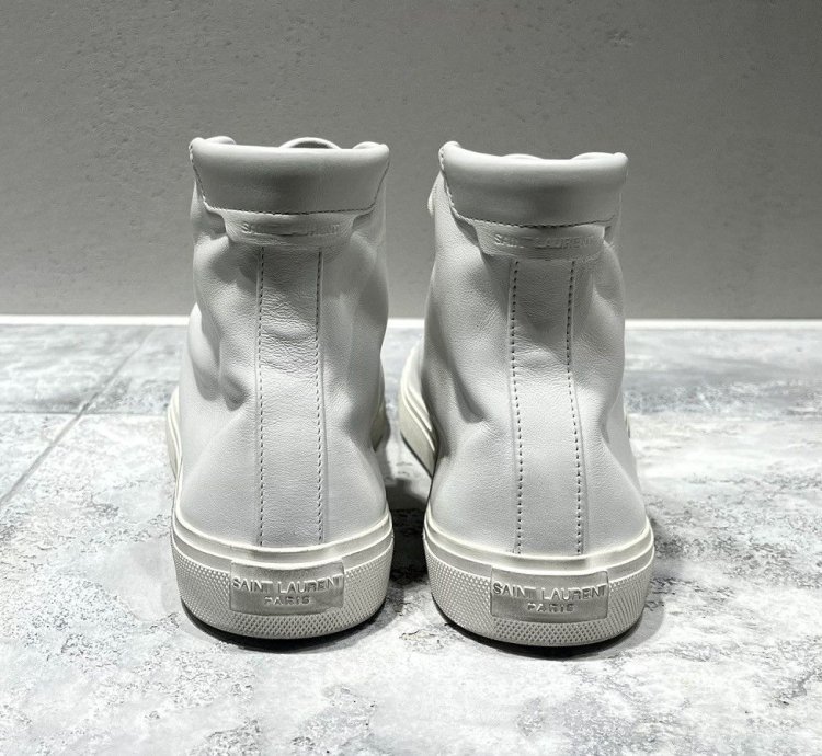 Saint Laurent Malibu White Leather Sneakers Size 41