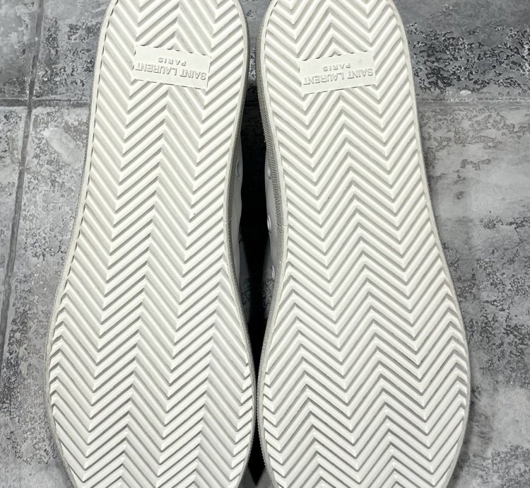 Saint Laurent Malibu White Leather Sneakers Size 41