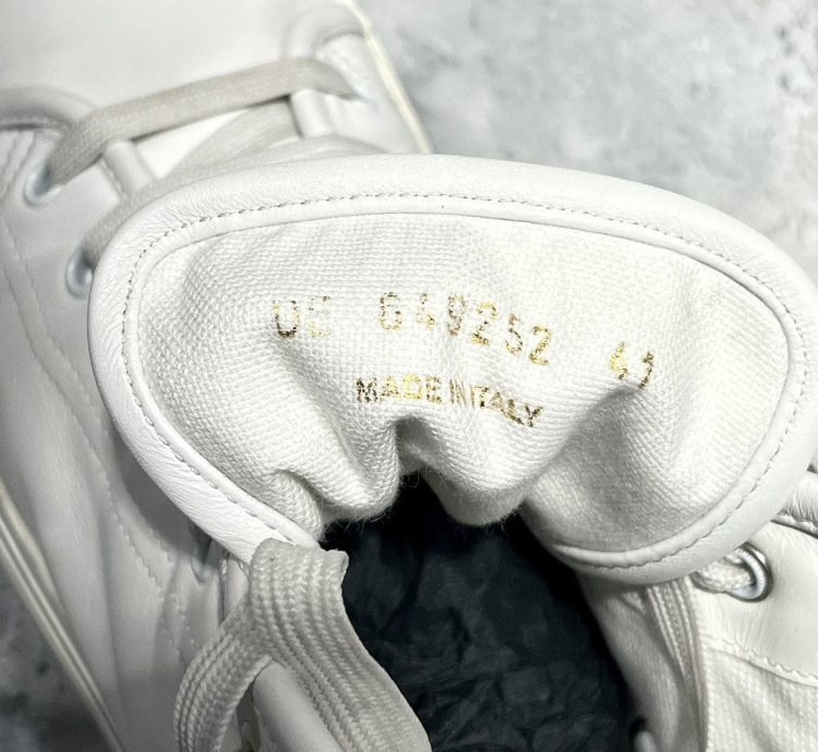 Saint Laurent Malibu White Leather Sneakers Size 41