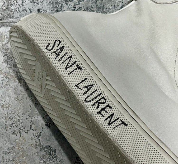 Saint Laurent Malibu White Leather Sneakers Size 41