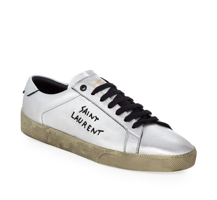 Saint Laurent Men Court Classic Low-top Logo Sneakers