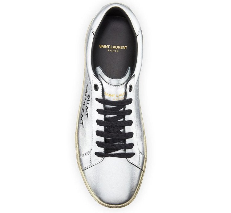 Saint Laurent Men Court Classic Low-top Logo Sneakers
