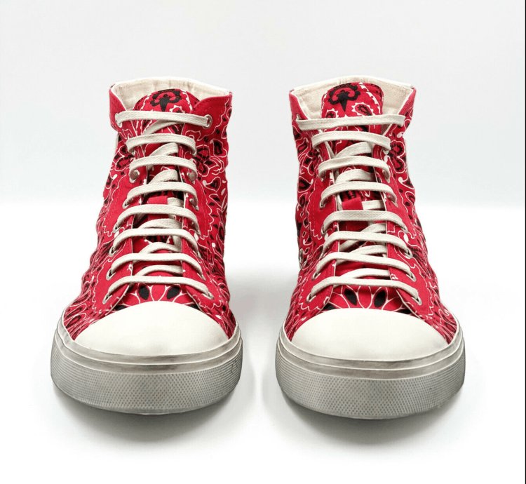 Saint Laurent Paris Bedford Hi Tops Bandana Size 42