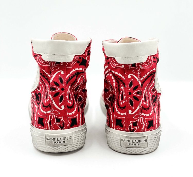 Saint Laurent Paris Bedford Hi Tops Bandana Size 42