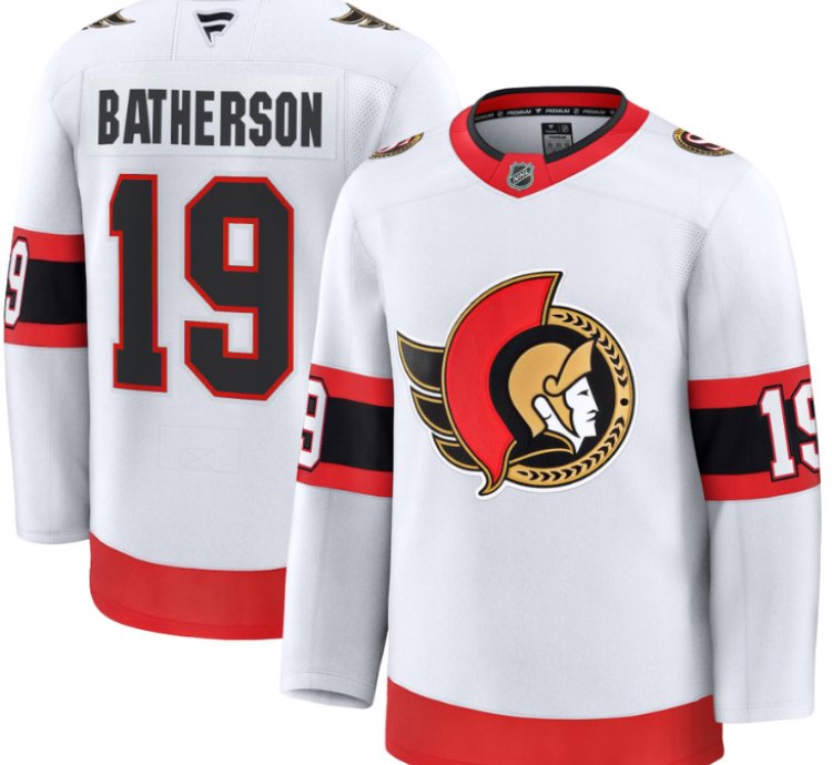 Mens Drake Batherson Jersey 19 Ottawa Senators 2025 Premium Away All Stitched