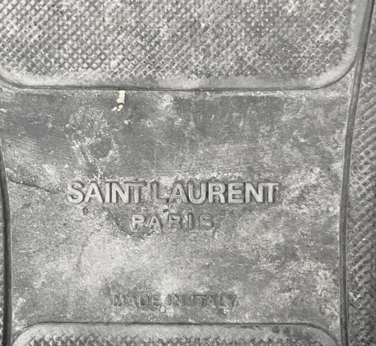 Saint Laurent Paris Patent Leather Black High Top Sneakers