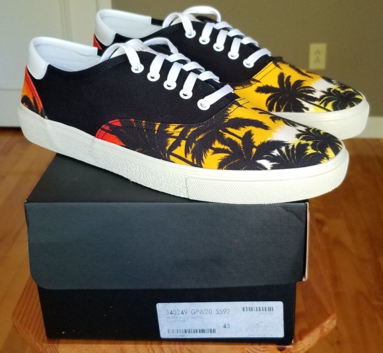 Saint Laurent Paris Sunset Palm Tree Sneakers