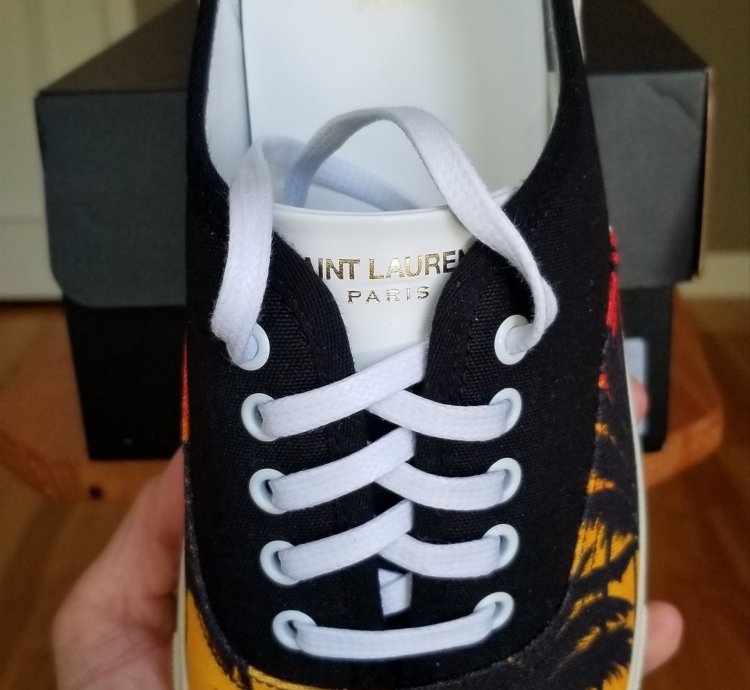 Saint Laurent Paris Sunset Palm Tree Sneakers