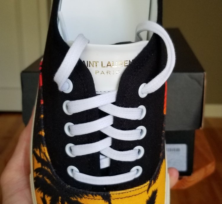 Saint Laurent Paris Sunset Palm Tree Sneakers
