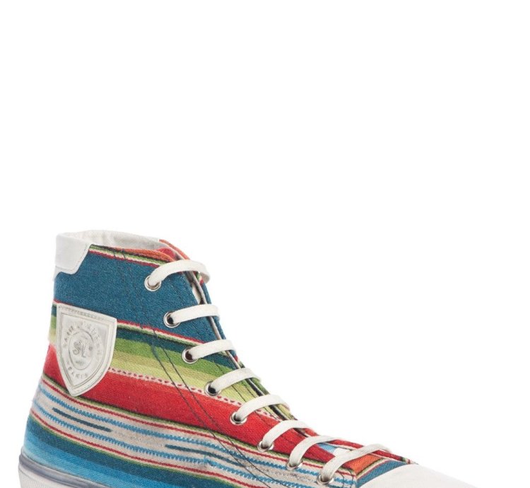 Saint Laurent Paris Ysl Multicolor High Top Sneakers Shoes