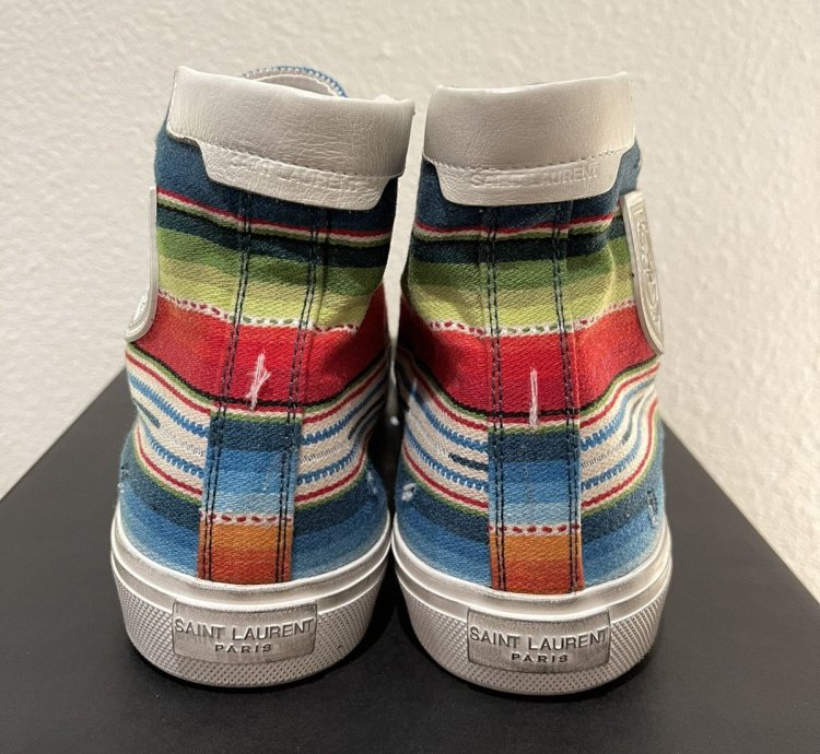 Saint Laurent Paris Ysl Multicolor High Top Sneakers Shoes