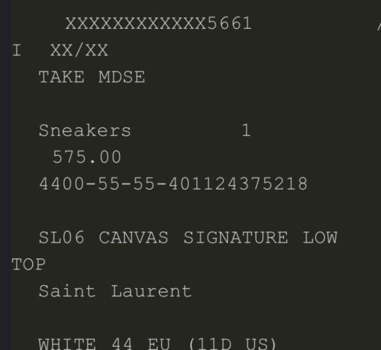 Saint Laurent Size 44 11