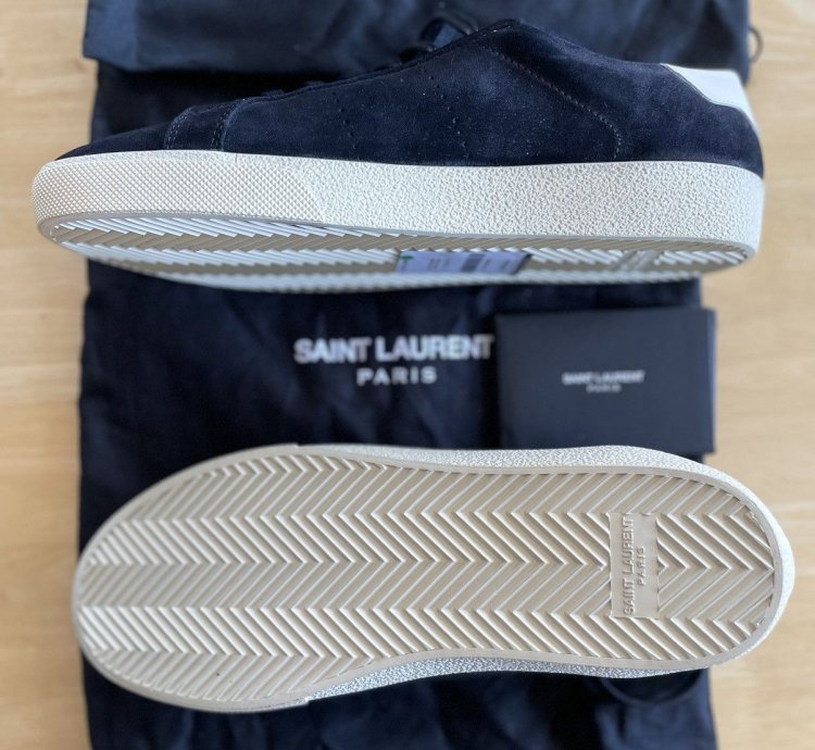 Saint Laurent Sl 06 Black Suede Sneakers