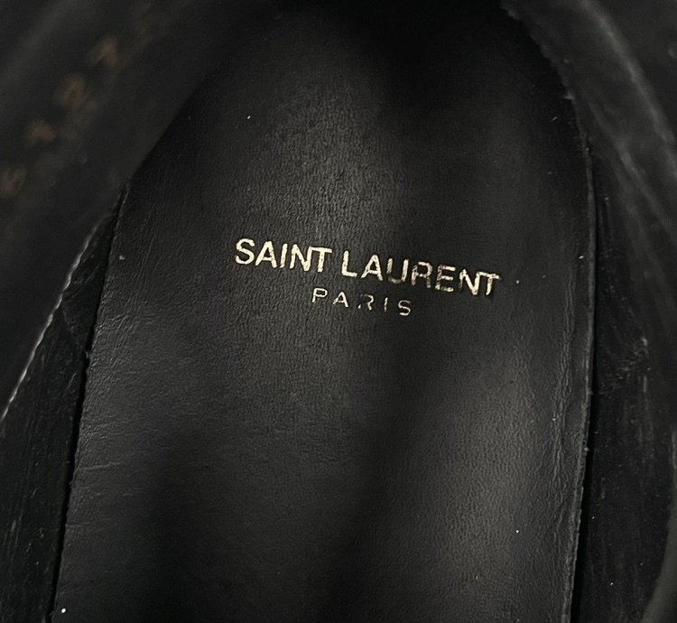 Saint Laurent Sl 14h Black Studded Strap By Hedi Slimane