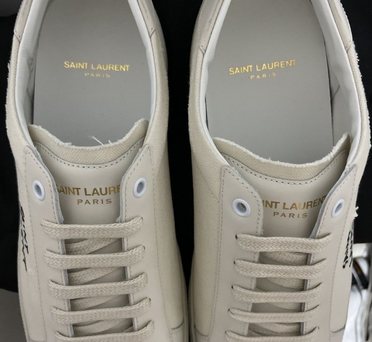Saint Laurent Sl06 Court Canvas Signature Sneaker