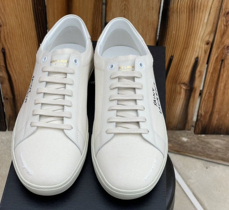 Saint Laurent Sl06 Court Canvas Signature Sneaker