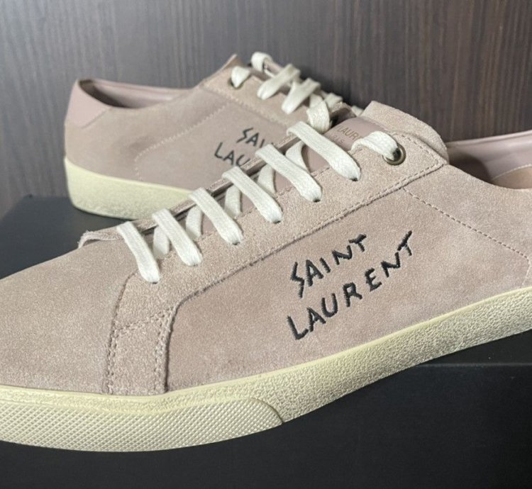 Saint Laurent Sl06 Rose Court Classic Signature Sneakers