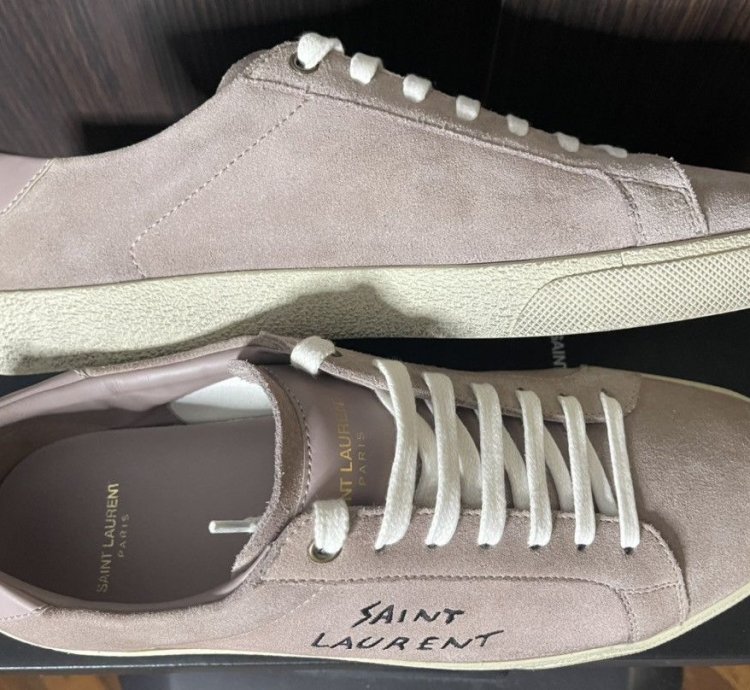 Saint Laurent Sl06 Rose Court Classic Signature Sneakers