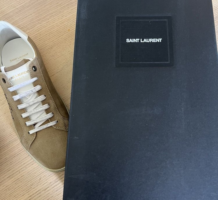 Saint Laurent Sl06 Suede Soho Desert Tan Nib Sz 42