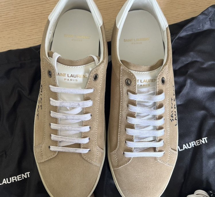 Saint Laurent Sl06 Suede Soho Desert Tan Nib Sz 42