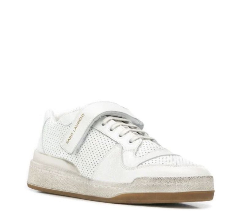 Saint Laurent Sl24 Worn-effect Sneakers