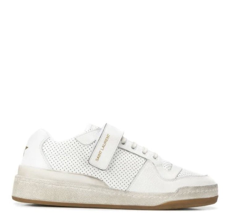 Saint Laurent Sl24 Worn-effect Sneakers