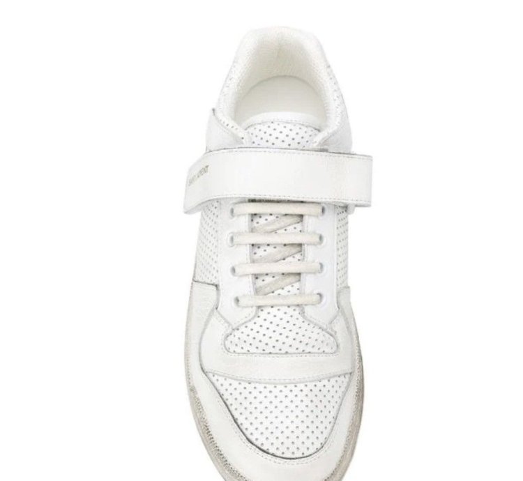 Saint Laurent Sl24 Worn-effect Sneakers