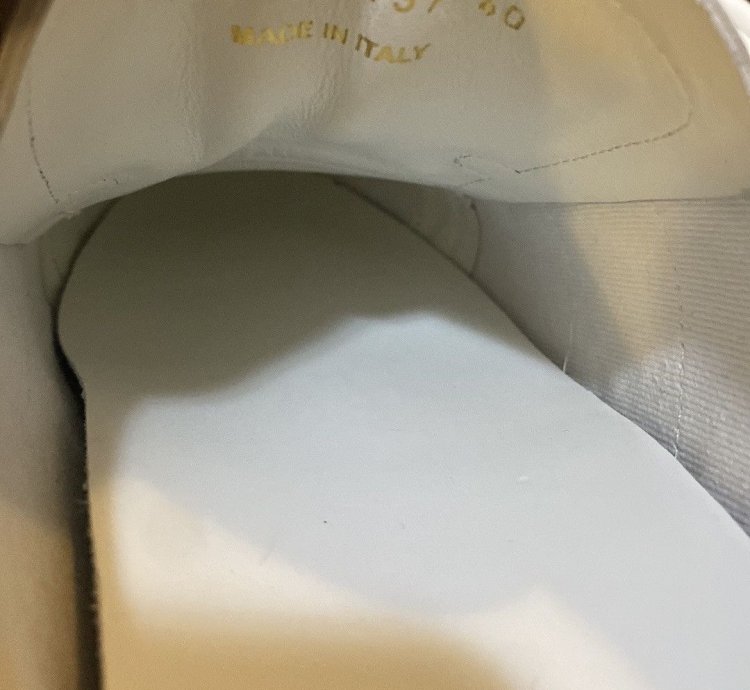 Saint Laurent Star Print Flat Leather Up Sneaker