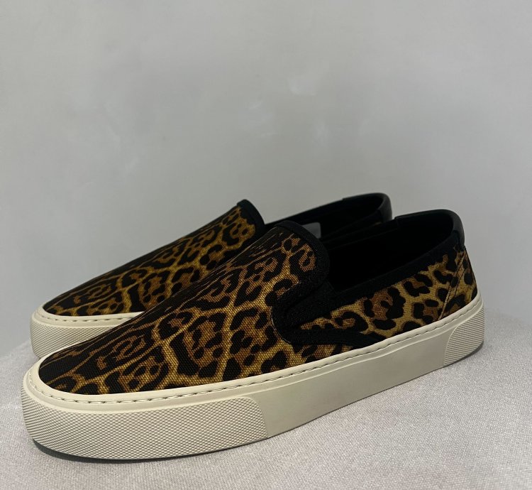 Saint Laurent Venice Leopard Slip On
