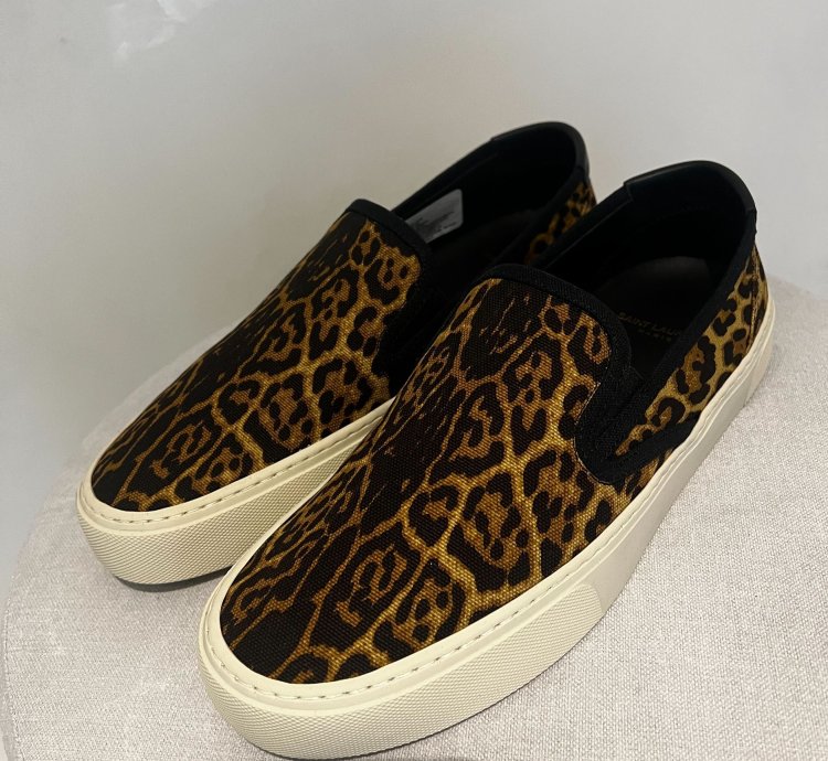 Saint Laurent Venice Leopard Slip On