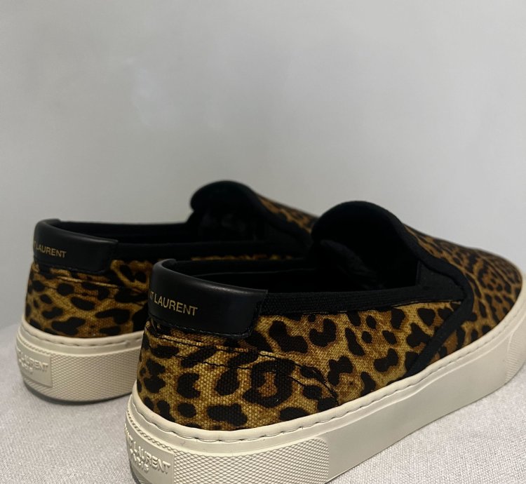 Saint Laurent Venice Leopard Slip On
