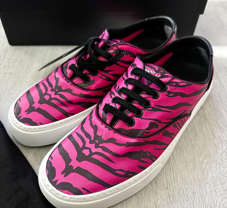 Saint Laurent Venice Low Leather Zebra Sneaker