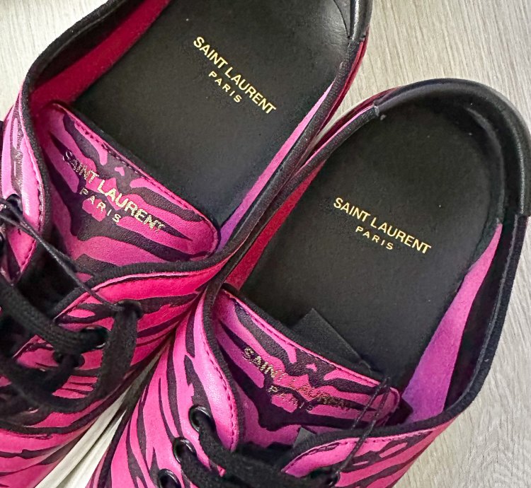Saint Laurent Venice Low Leather Zebra Sneaker