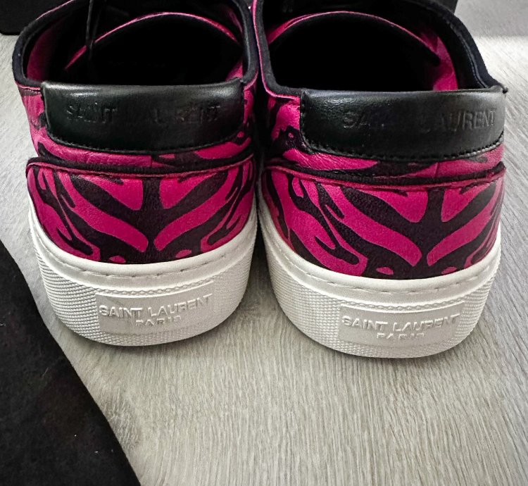 Saint Laurent Venice Low Leather Zebra Sneaker