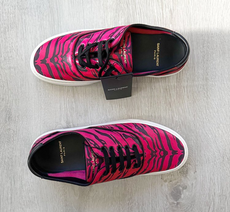 Saint Laurent Venice Low Leather Zebra Sneaker
