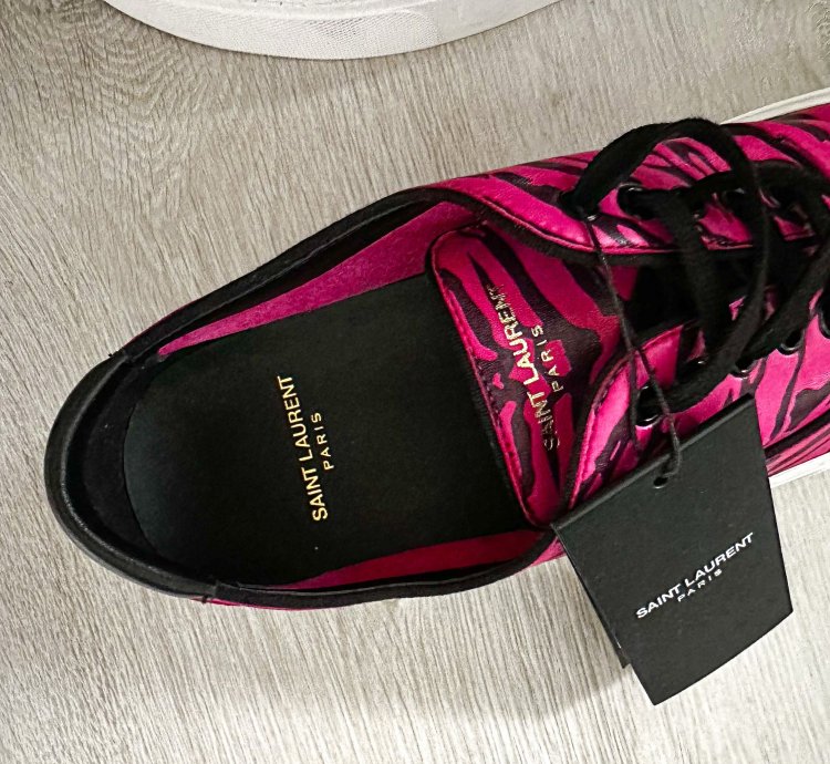 Saint Laurent Venice Low Leather Zebra Sneaker
