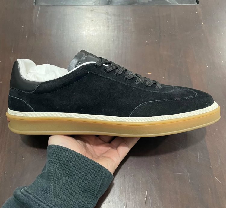 Loro Piana Tennis Walk Sneaker black Suede