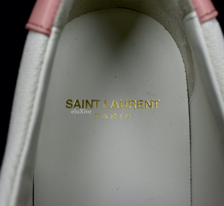 Saint Laurent White Canvas Andy Low Top Sneakers