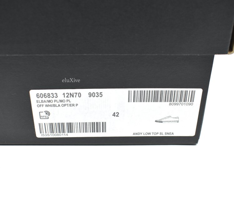 Saint Laurent White Canvas Andy Low Top Sneakers
