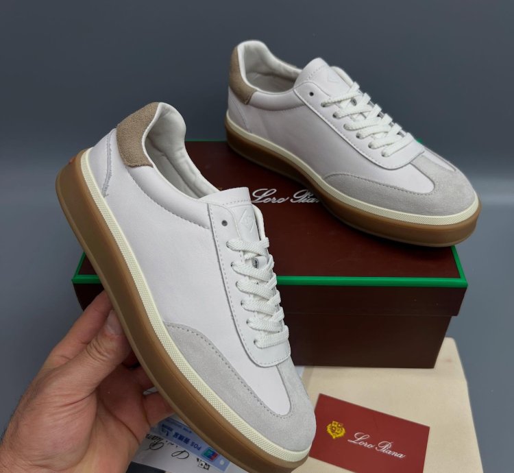 Loro Piana Tennis Walk Sneaker white